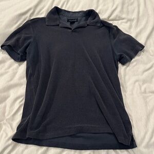 Men’s terrycloth polo navy